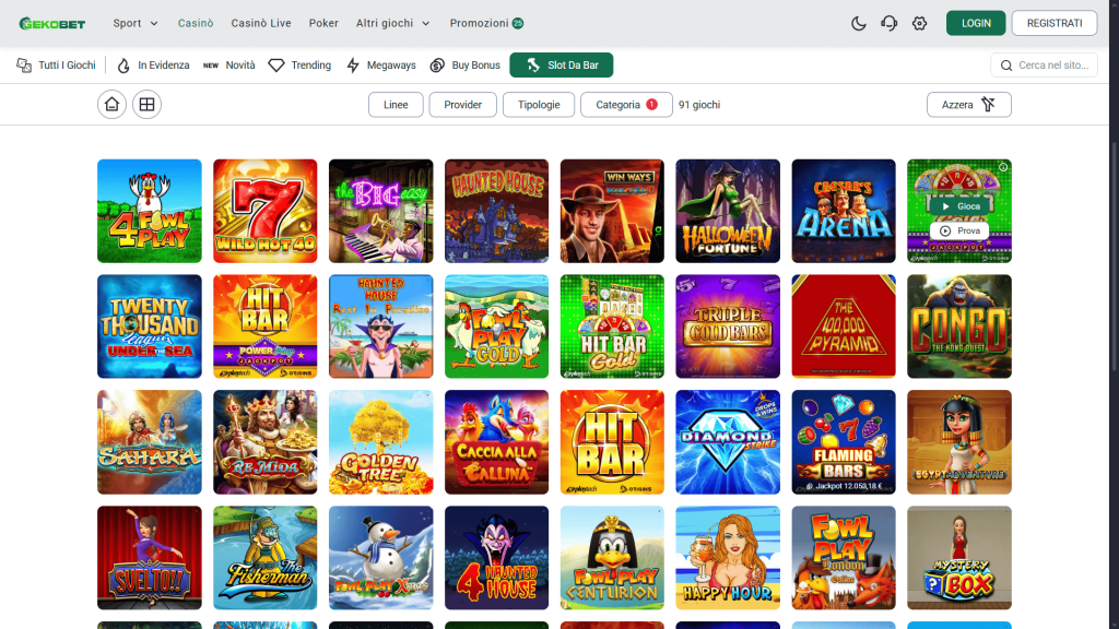 Slot del casinò Gekobet