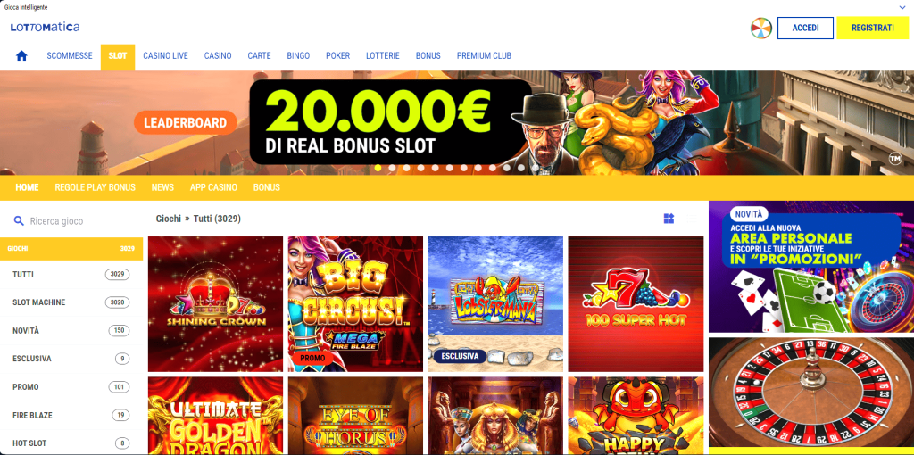 Slot del casinò Lottomatica