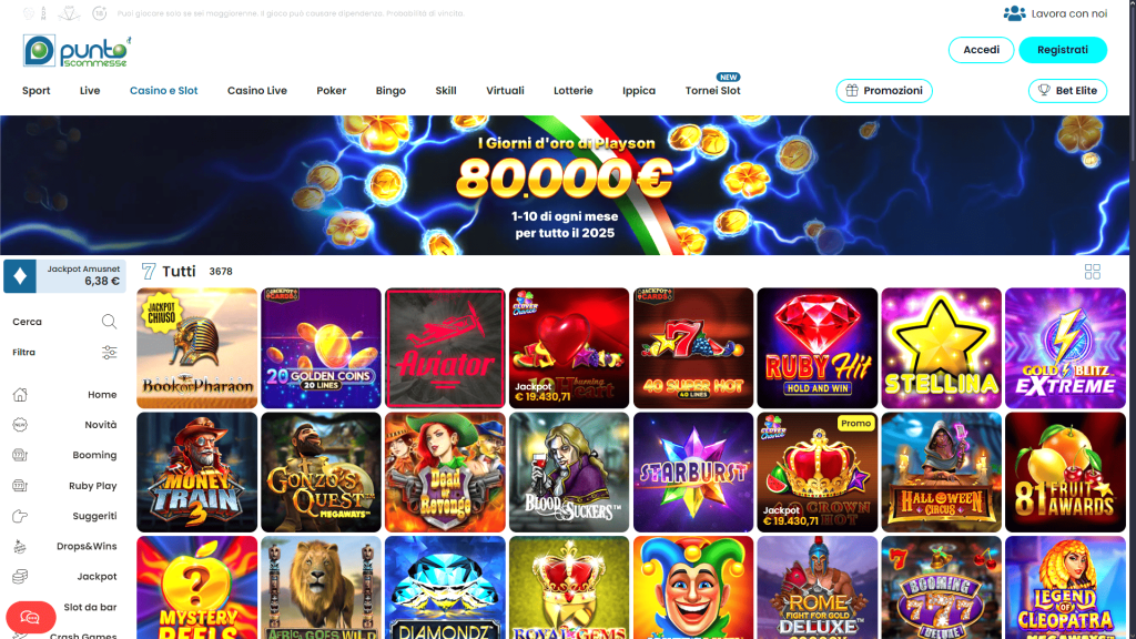 Slot del casinò Punto Scommesse