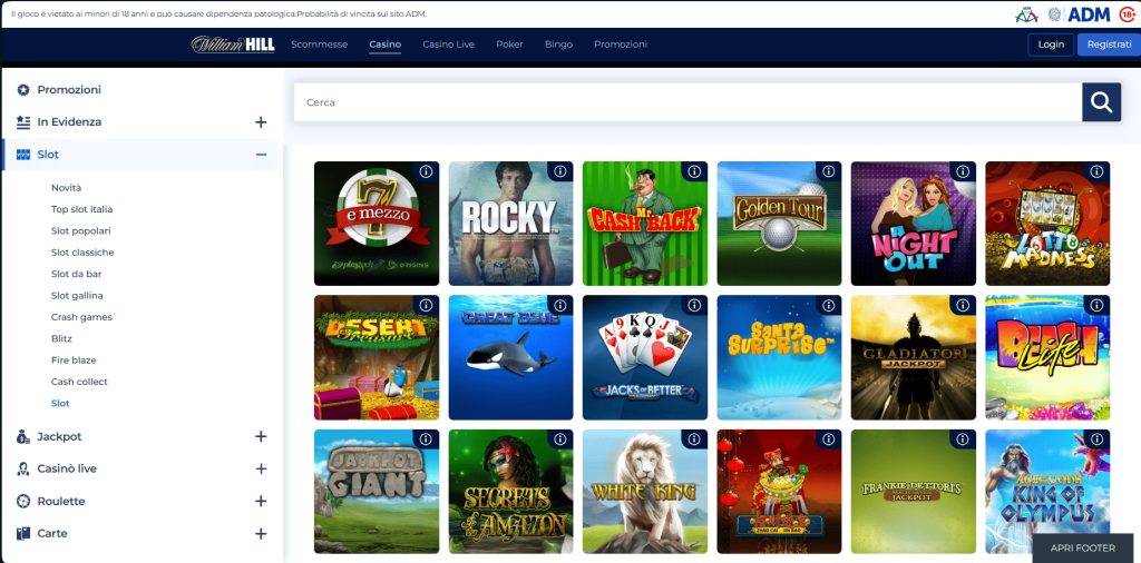 Slot del casinò William Hill