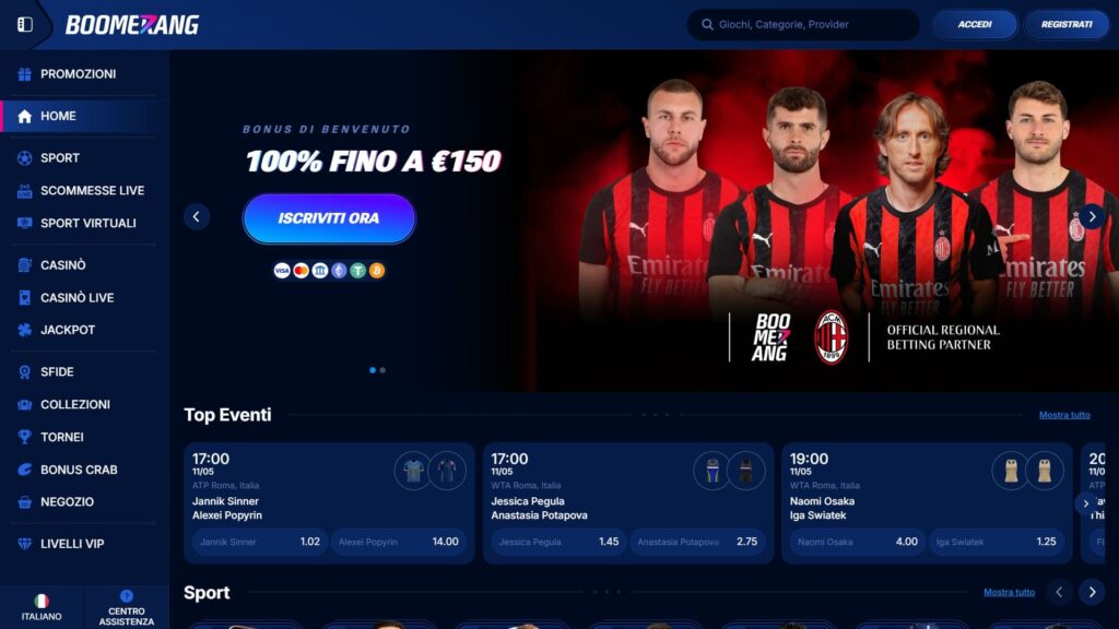 Boomerang Bet casinò Italia