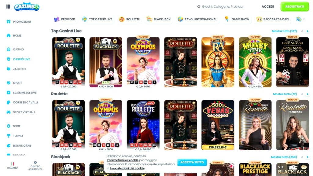 Giochi dal vivo