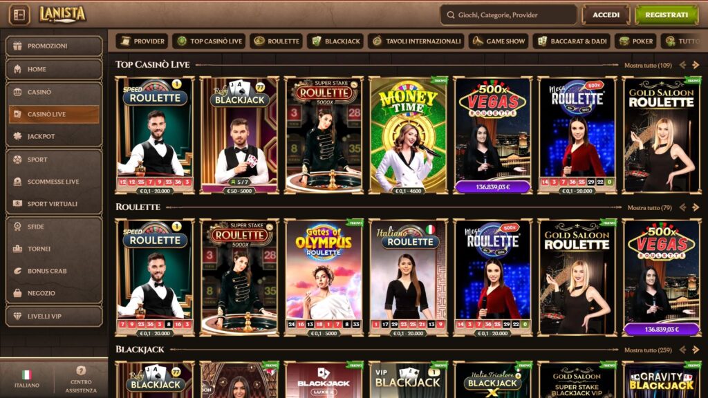 Giochi dal vivo
