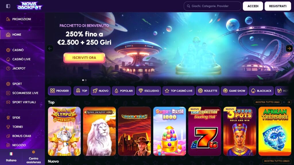 NovaJackpot casinò Italia