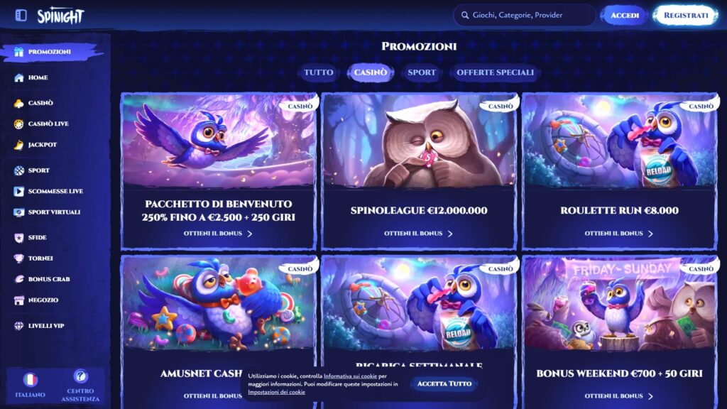 Bonus del casinò Spinight