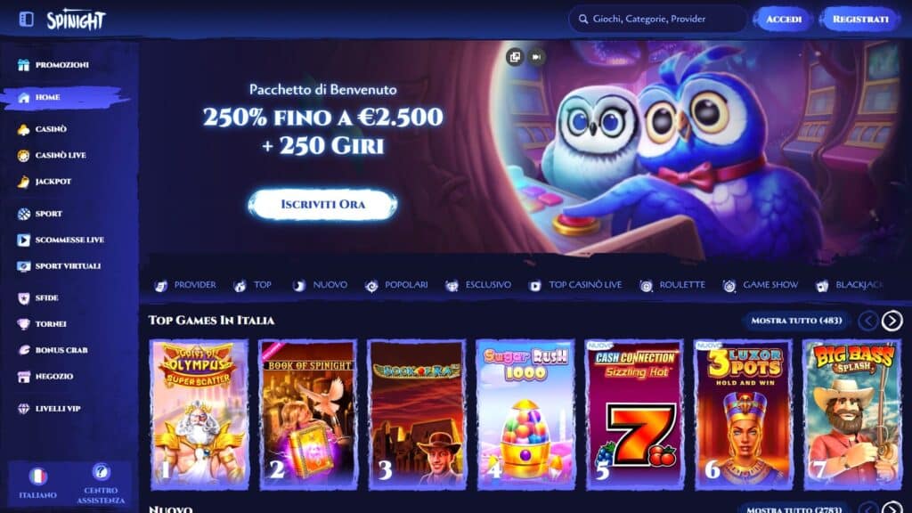 Spinight casinò Italia