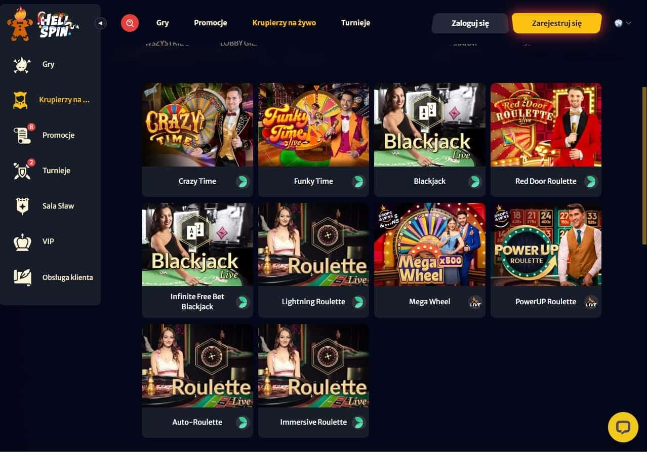 Gra z krupierami na żywo