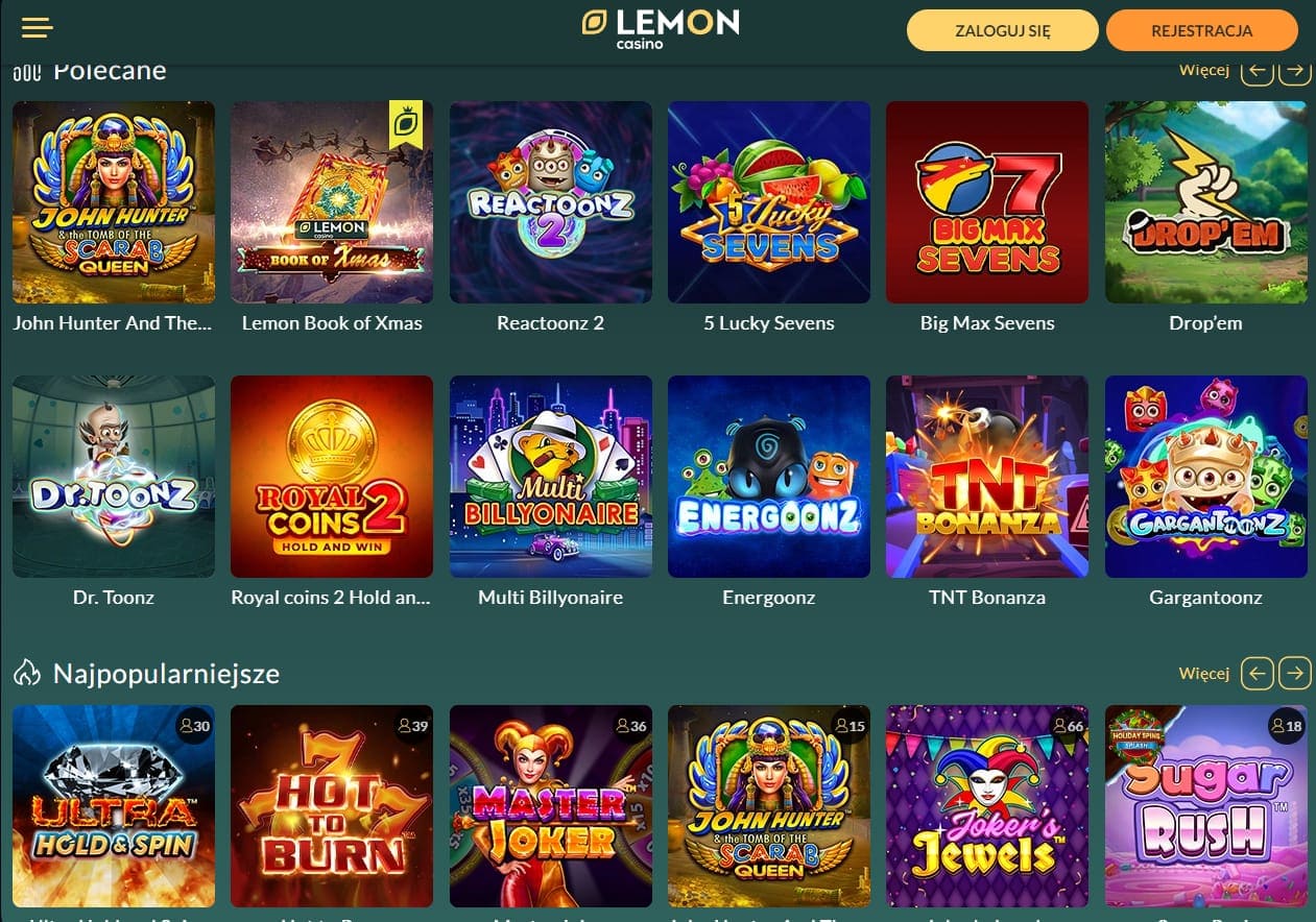 Lemon Casino gry