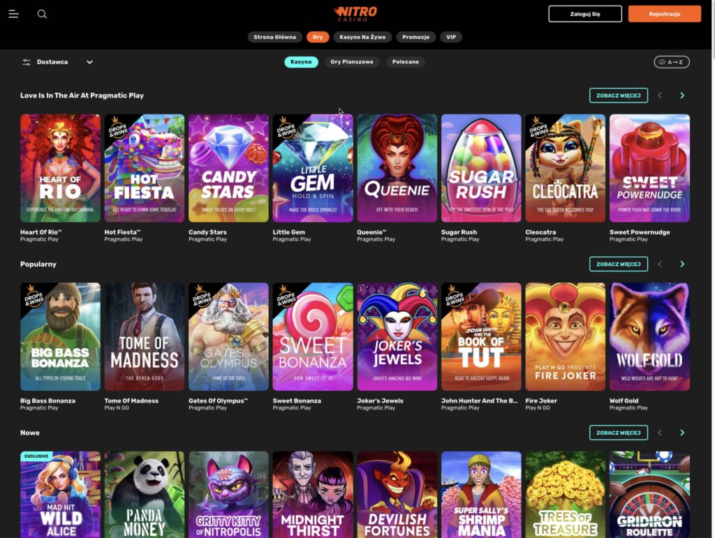 Nitro casino automaty do gier