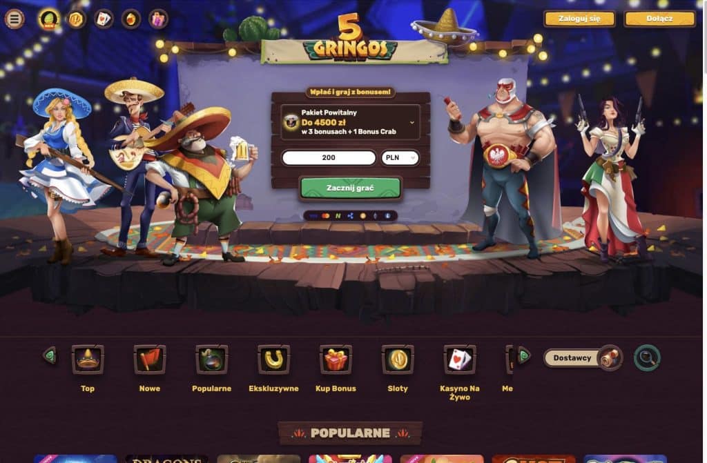 5Gringos casino oficjalna strona