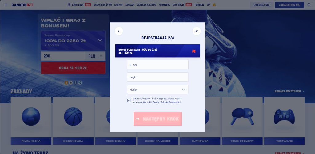 bankonbet zarejestruj sie