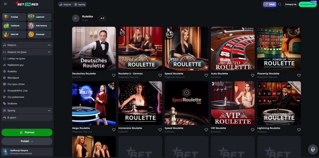 betonred kasyno na zywo