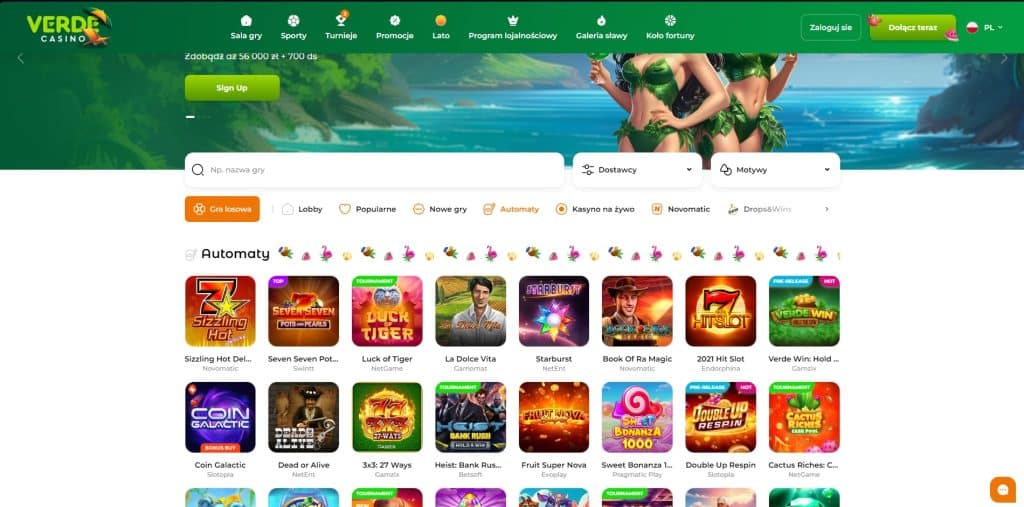verde casino sloty