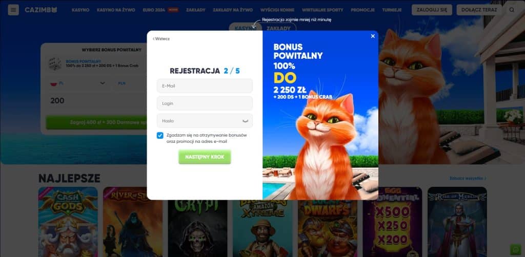cazimbo Rejestracja