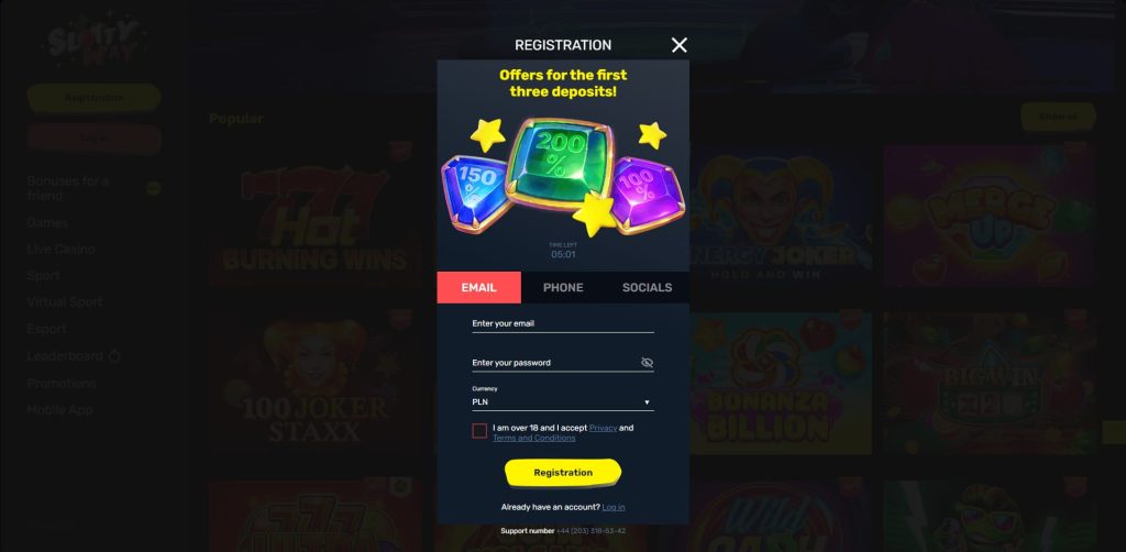 slottyway Rejestracja