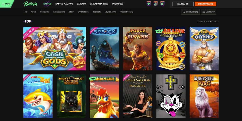 Betinia casino automaty do gier