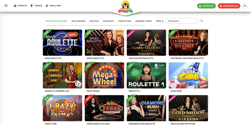 Gra z krupierami na żywo