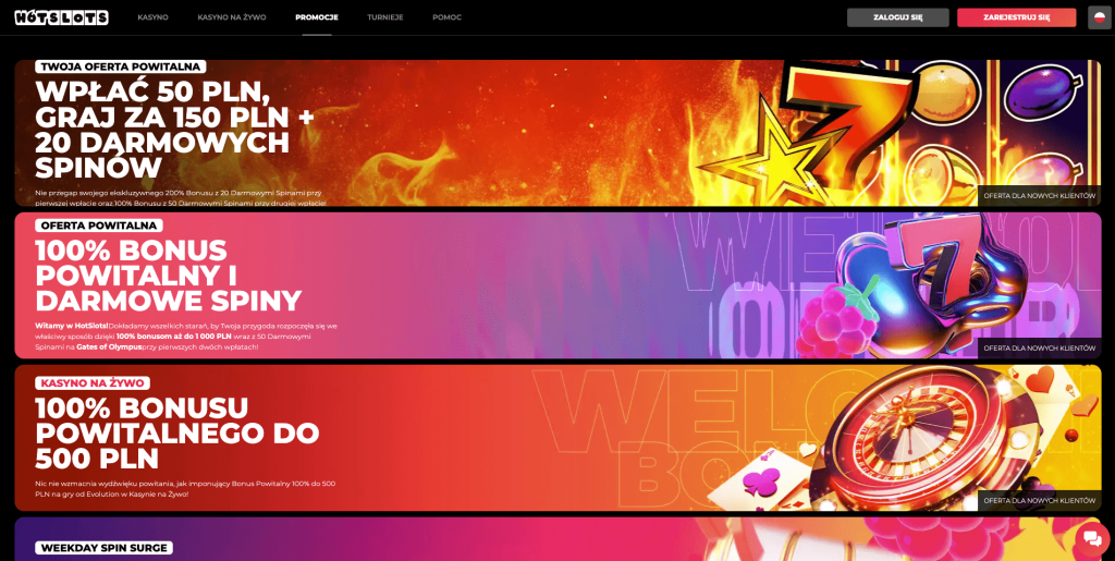 HotSlots casino bonusy