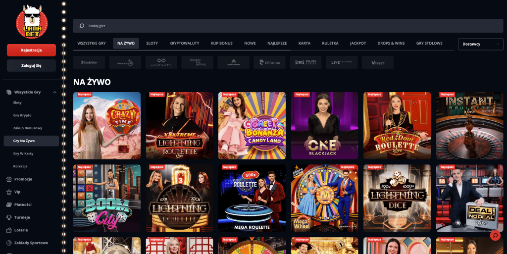 Gra z krupierami na żywo