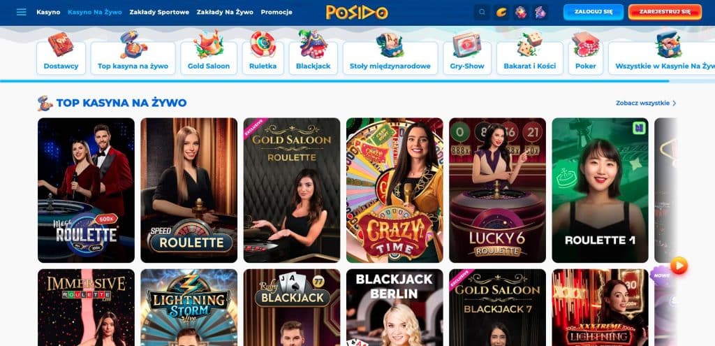 Gra z krupierami na żywo