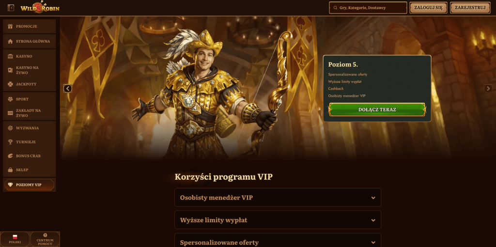 WildRobin kasyno klub lojalnosciowy