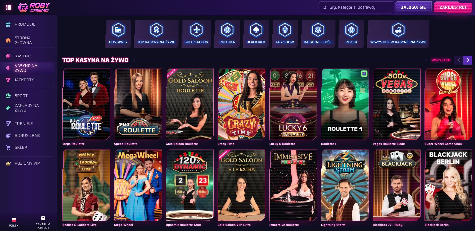 Gra z krupierami na żywo