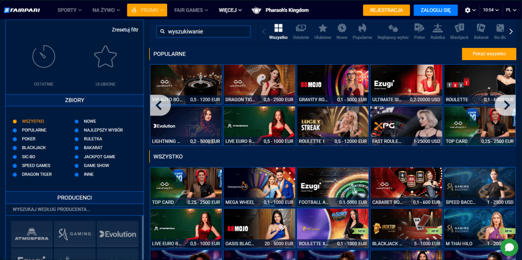 Gra z krupierami na żywo