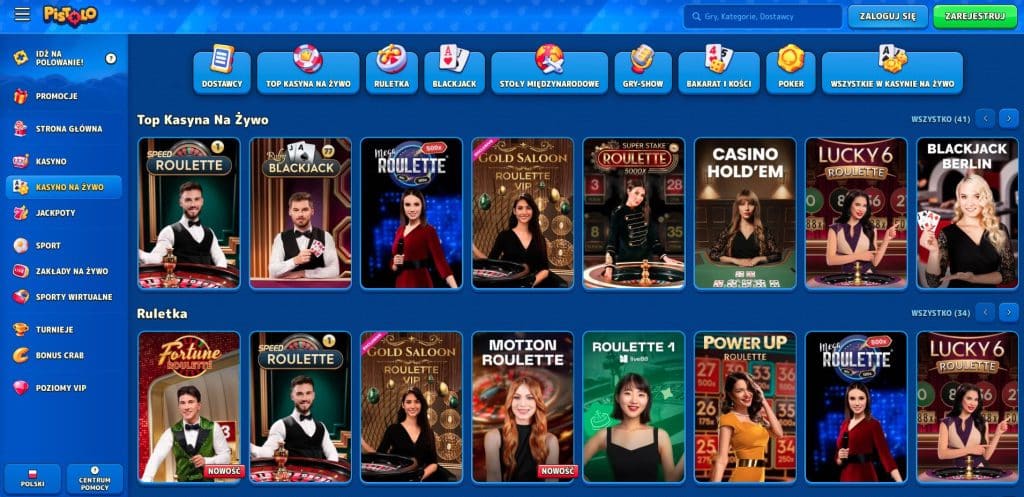 Gra z krupierami na żywo