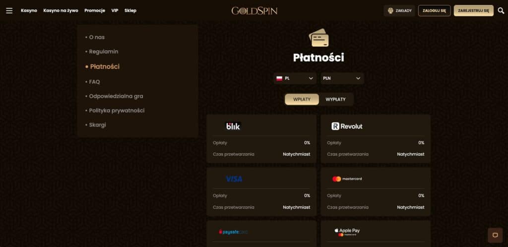 Metody Wpłaty i Wypłat