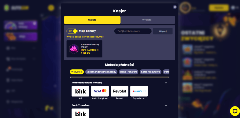 Metody Wpłaty i Wypłat