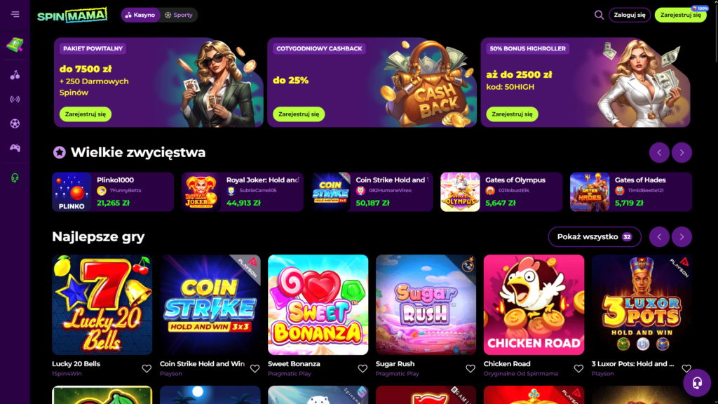 Spinmama casino Polska