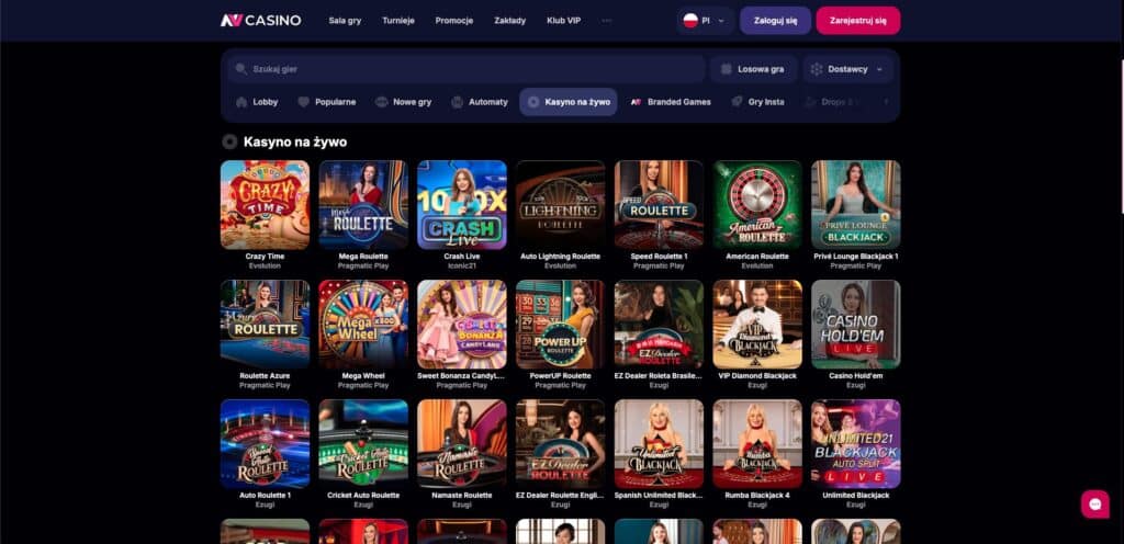 Gra z krupierami na żywo