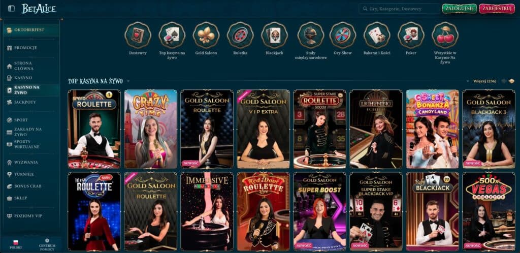 Gra z krupierami na żywo