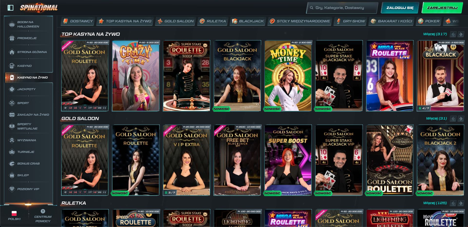 Gra z krupierami na żywo