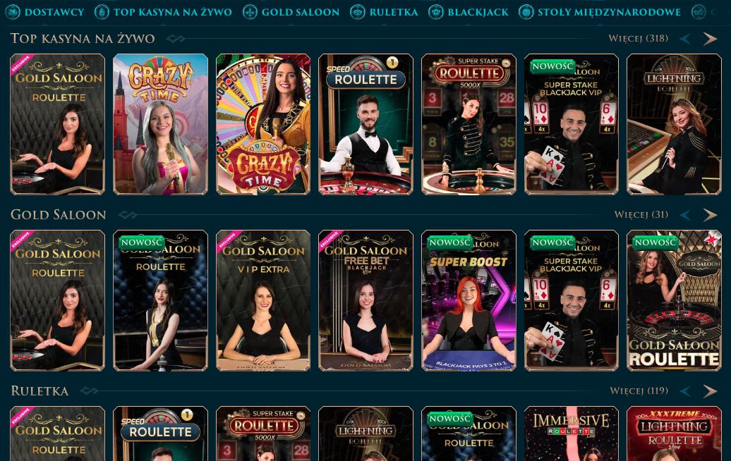 Gra z krupierami na żywo