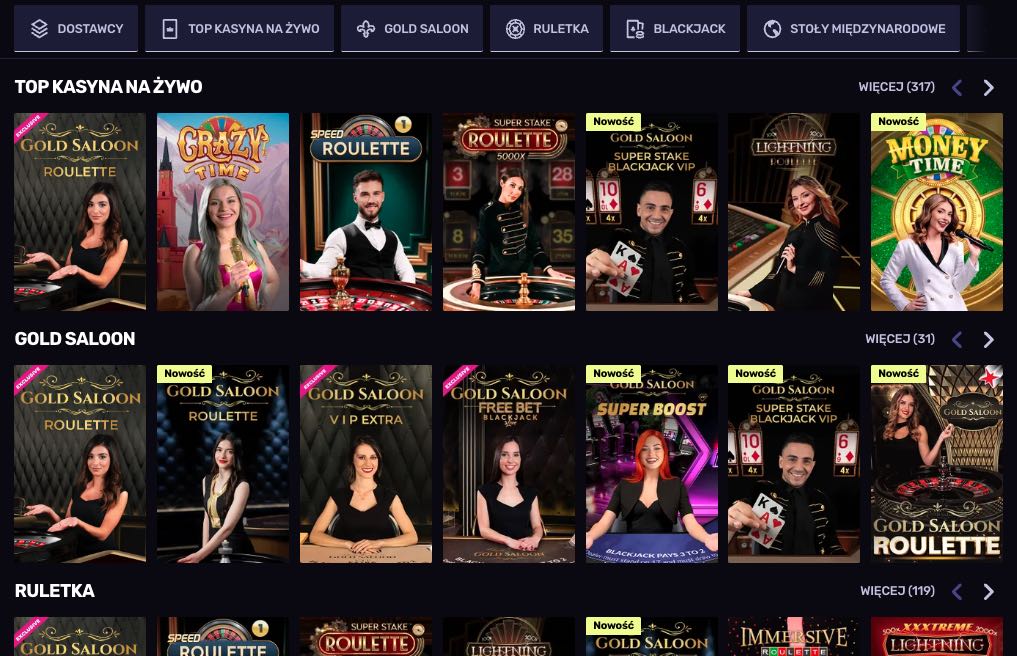 Gra z krupierami na żywo