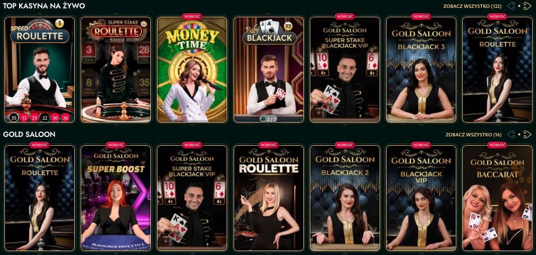 Gra z krupierami na żywo