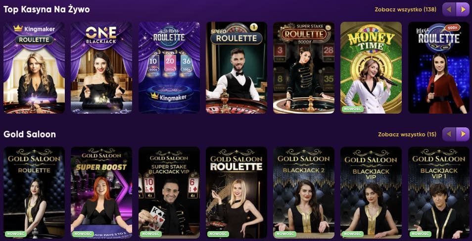 Gra z krupierami na żywo