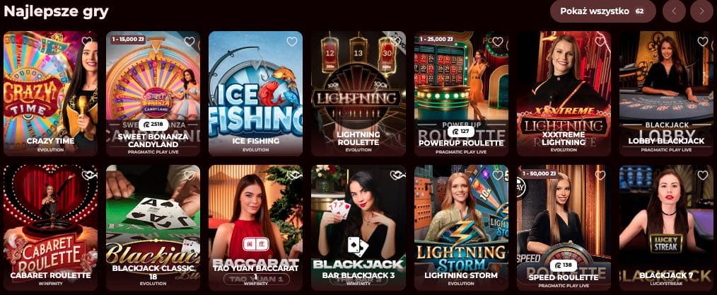 Gra z krupierami na żywo