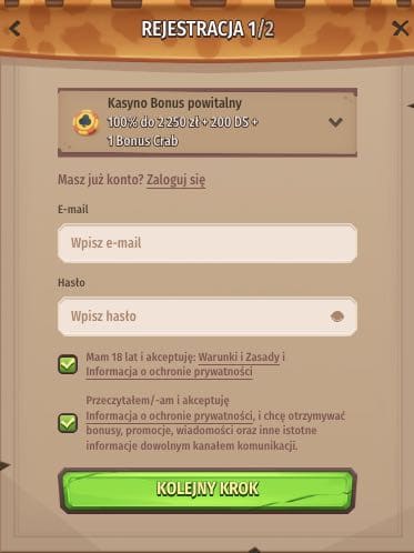 Stonevegas casino rejestracja konta