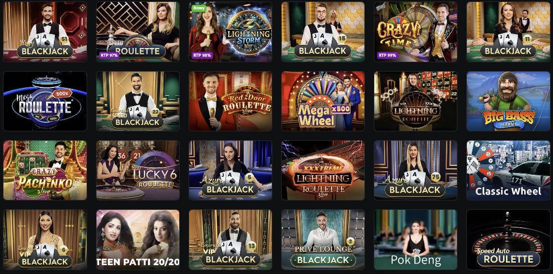 Gra z krupierami na żywo