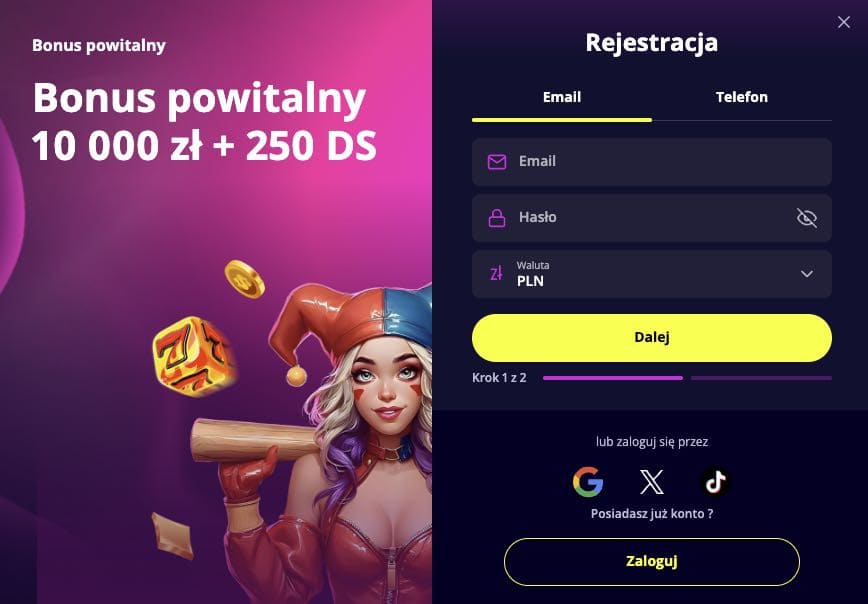 Slotoro casino rejestracja konta