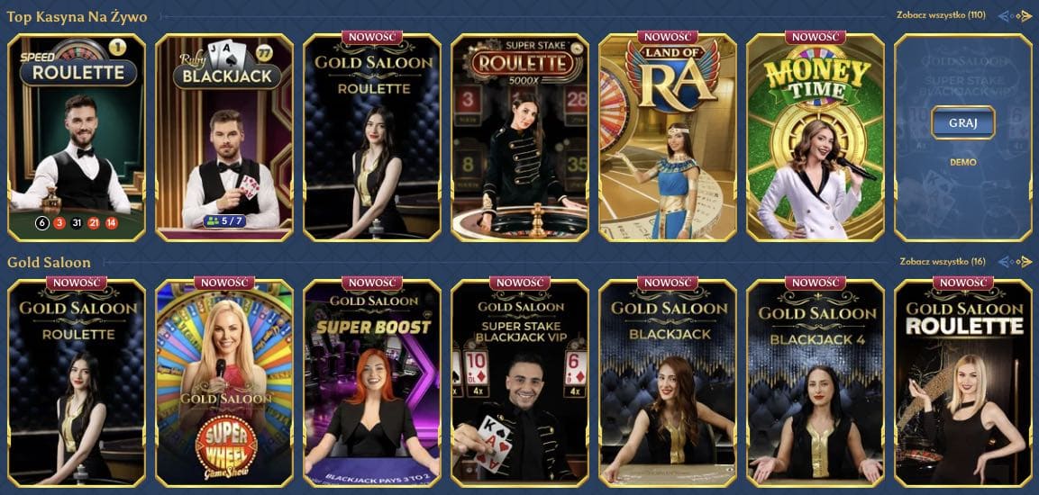 Gra z krupierami na żywo