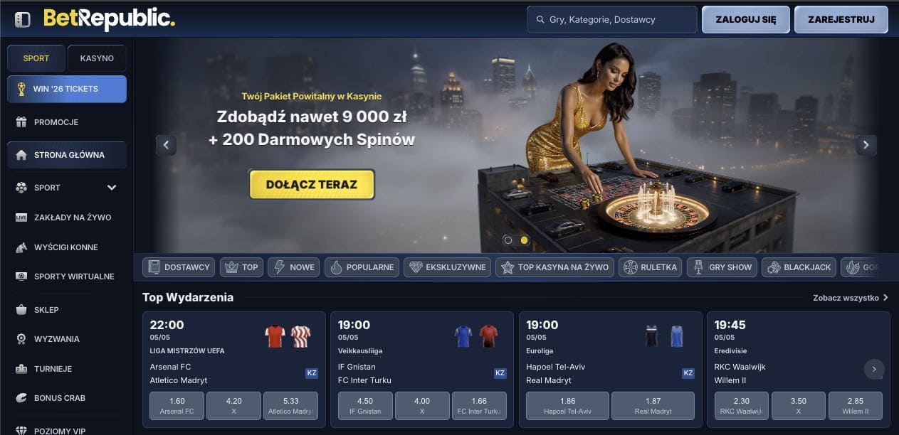 BetRepublic casino Polska
