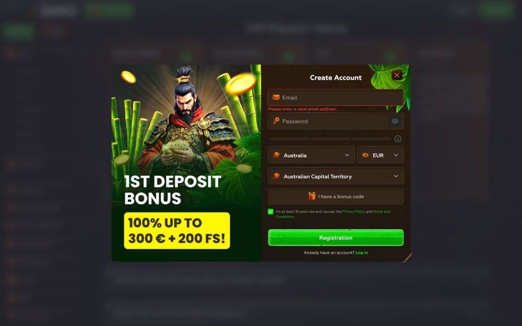 Asino casino registration