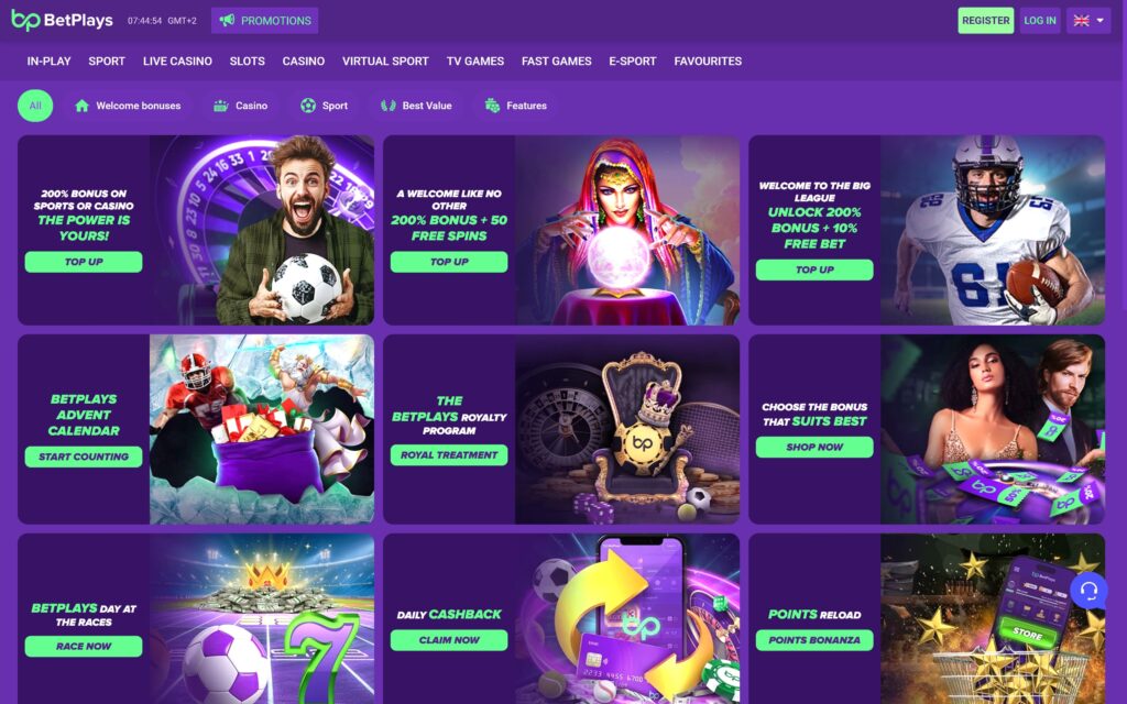 BetPlays casino bonuses