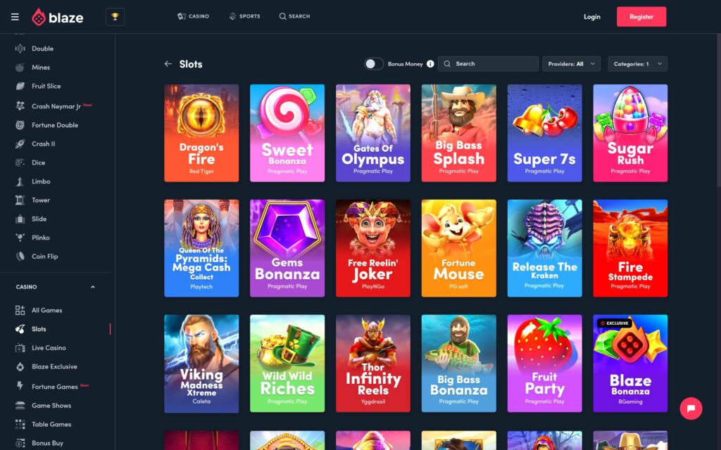 Blaze casino slots