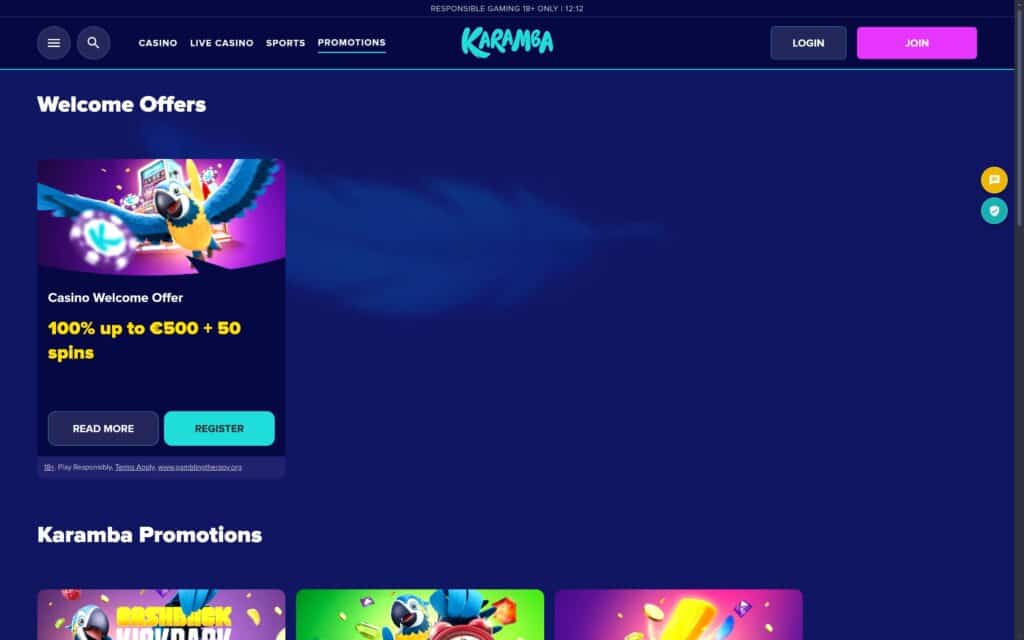 Karamba casino bonuses