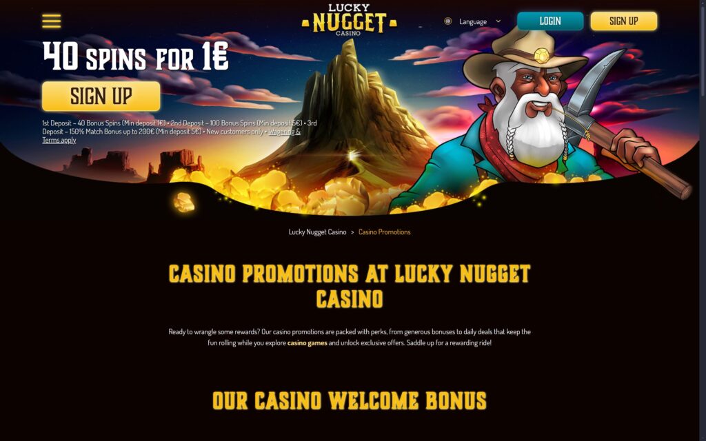 Lucky Nugget casino bonuses