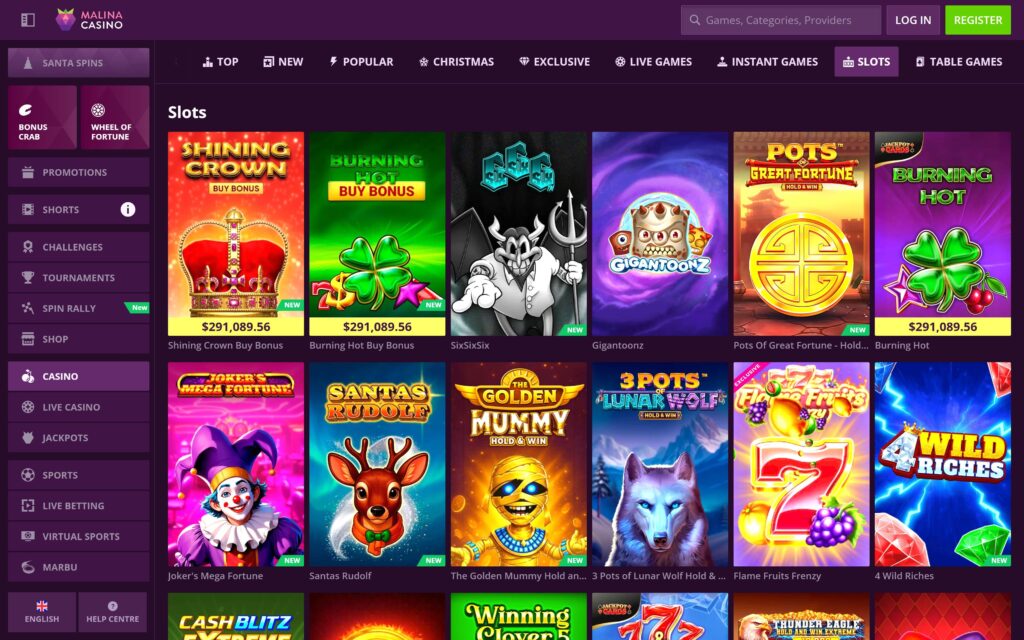 Malina casino slots